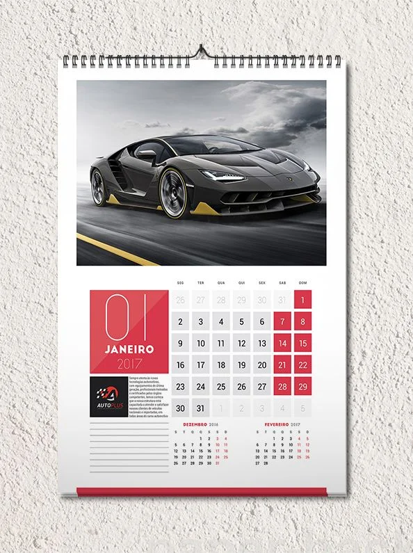 a3 wall calendar print Design 2