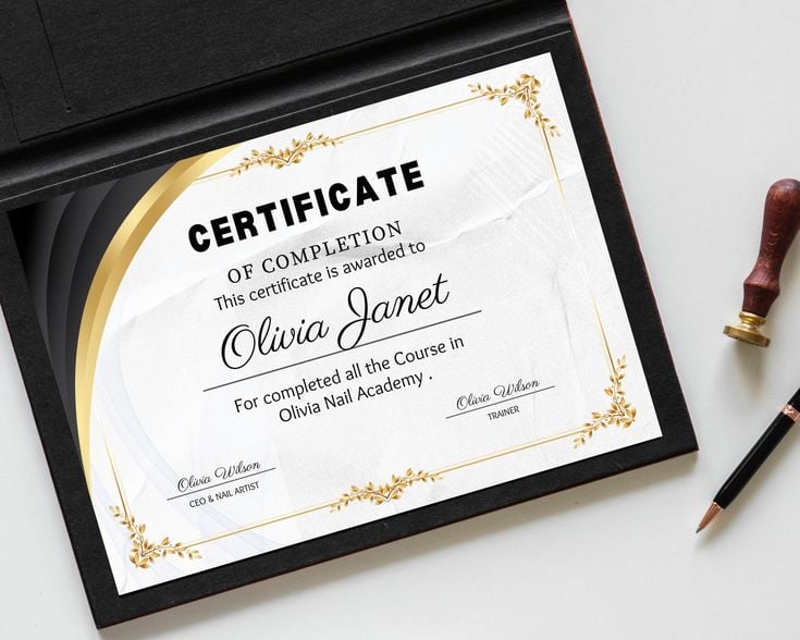 Custom Certificate Of Completion Print - certificate printing Lagos Nigeria - High Quality Digital Printing Services Custom Certificate of Completion - certificate printing Lagos Nigeria - certificate printing Lagos Nigeria - Professional Printing Services