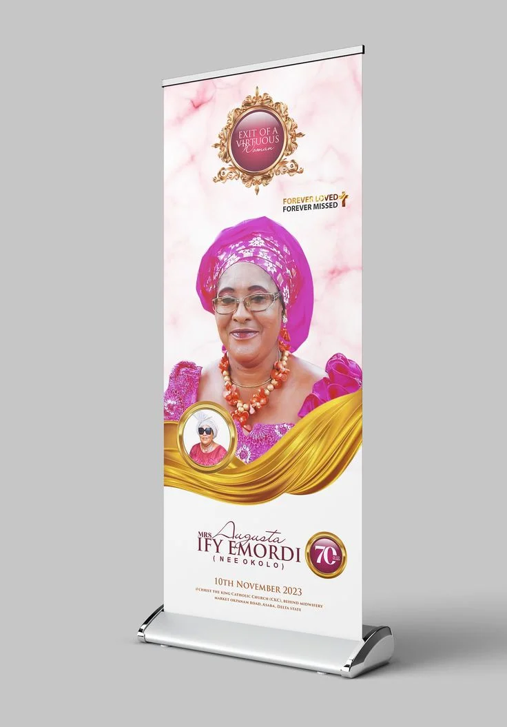 funeral burial roll up banner prints Design 2