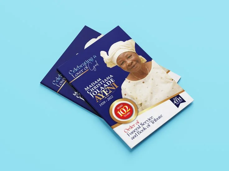 Funeral Program Print - High Quality Digital Printing Services Lagos Nigeria Funeral Program - Professional Funeral Program Services in Lagos Nigeria