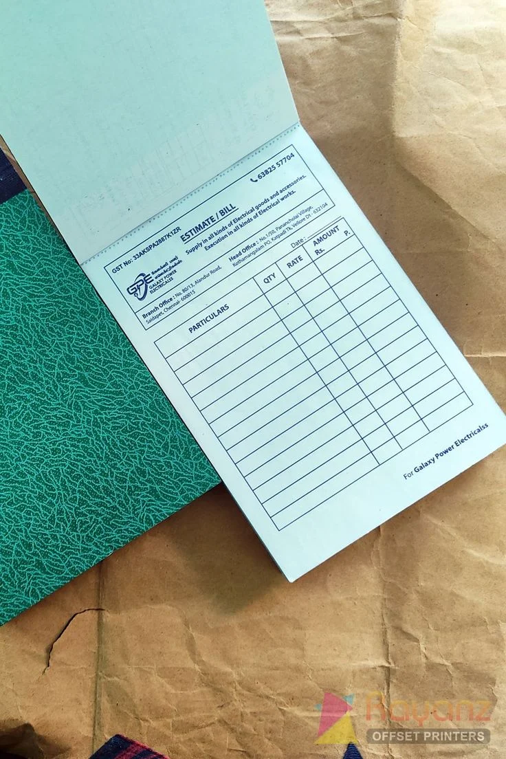 custom business receipt invoice booklet print Design 2