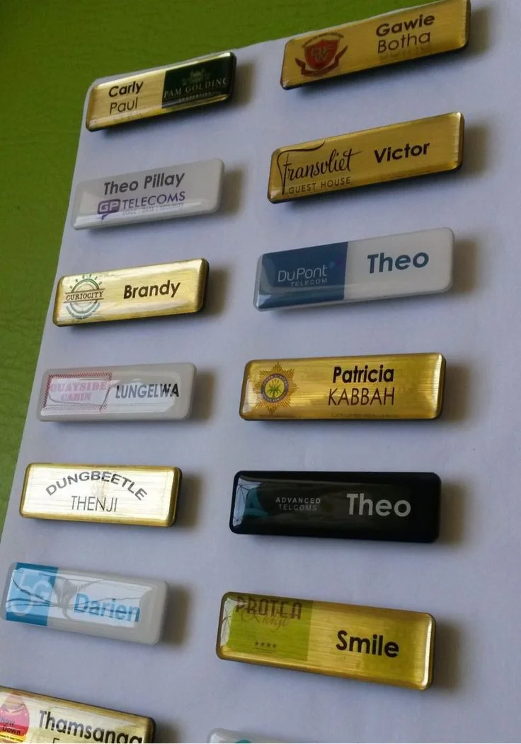 custom reusable name tag print Design 2