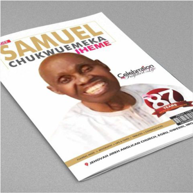 Best quality funeral burial program wedding event programme pamphlet design & Printing
								in Lagos Abuja Nigeria 