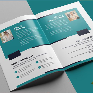 Best quality business marketing A4 bi-fold brochure catalogue design and printing in Lagos abuja Nigeria