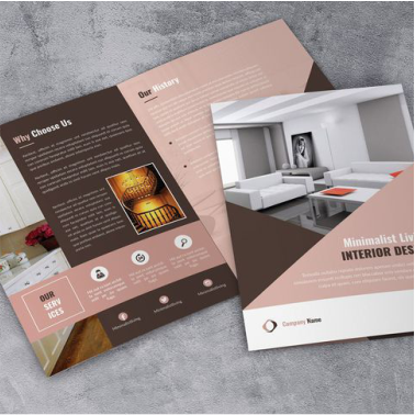 Best quality business marketing A4 bi-fold brochure catalogue design and printing in Lagos abuja Nigeria