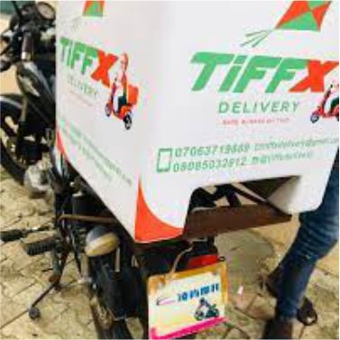 Logistics courier dispatch bike delivery box branding in lagos abuja nigeria