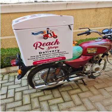 top quality vehicle wrap Logistics courier dispatch bike delivery box branding in lagos abuja nigeria