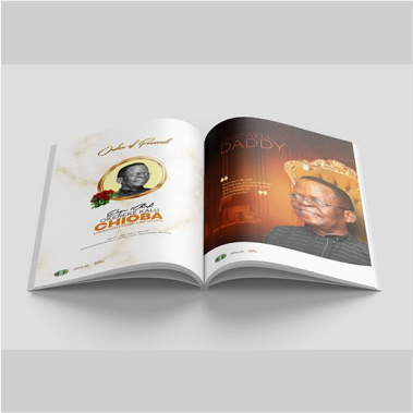 Best quality funeral burial program wedding event programme pamphlet design & Printing
								in Lagos Abuja Nigeria 