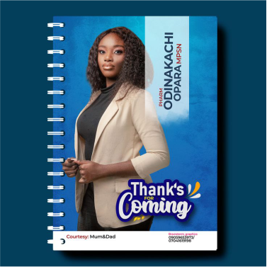 best quality funeral a5 wire O soft cover jotter notepad printing in lagos abuja nigeria