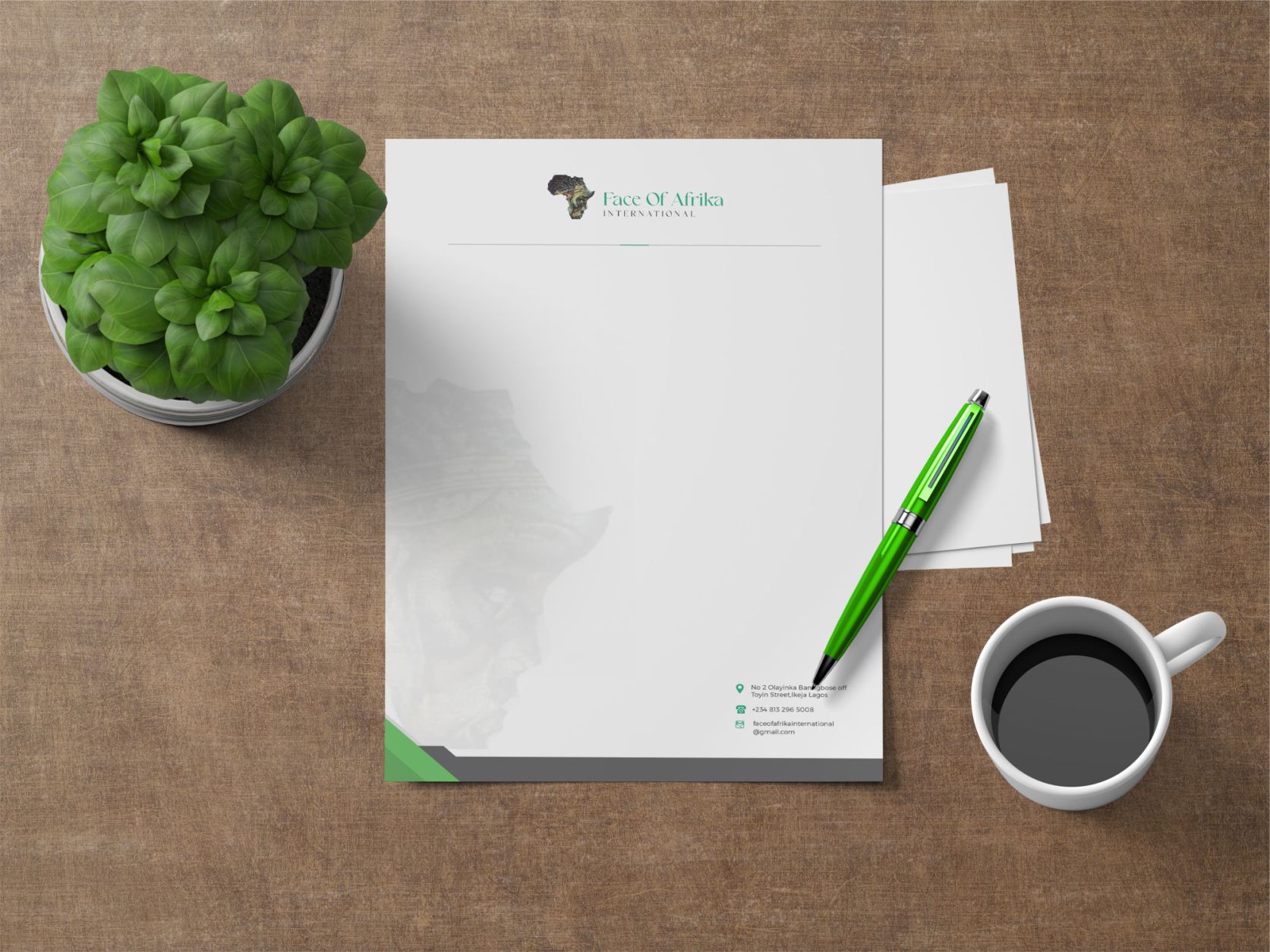 best quality company office letterhead design and printing in lagos, abuja nigeria